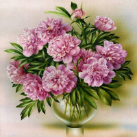 Без бренда «Пионы в круглой прозрачной вазе» в Казане