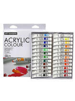 Без бренда «Коробка 24 шт.: Акриловые краски «Две картинки» 24 шт. по 12 мл, проф. пигмент» в Казане