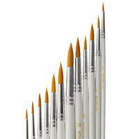 Без бренда «Набор круглых нейлоновых кистей для рисования «Две картинки» (12 шт.) белые» в Казане в интернет-магазине  Без бренда «Набор круглых нейлоновых кистей для рисования «Две картинки» (12 шт.) белые» в Казане