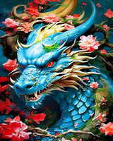 Без бренда «Коробка 20 шт: Бирюзовый дракон среди цветов» в Казане