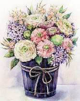 Весенний букетик в ведерке