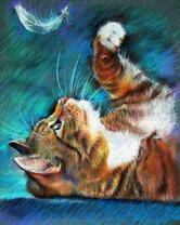 Без бренда «Котенок играет пером» в Казане в интернет-магазине  Без бренда «Котенок играет пером» в Казане