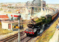 Поезд проехал через мост