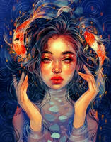 Без бренда «Девушка и карпы кои» в Казане в интернет-магазине  Без бренда «Девушка и карпы кои» в Казане