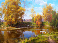 Без бренда «Осенний лес и берег реки» в Казане