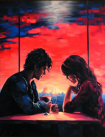 Без бренда «Влюблённая пара в кафе на закате солнца» в Казане