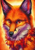 Без бренда «Хитрая лиса с осенним венком» в Казане в интернет-магазине  Без бренда «Хитрая лиса с осенним венком» в Казане